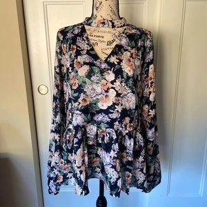 Floral Linen Top
